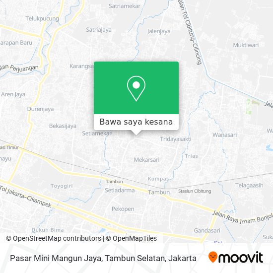 Peta Pasar Mini Mangun Jaya, Tambun Selatan