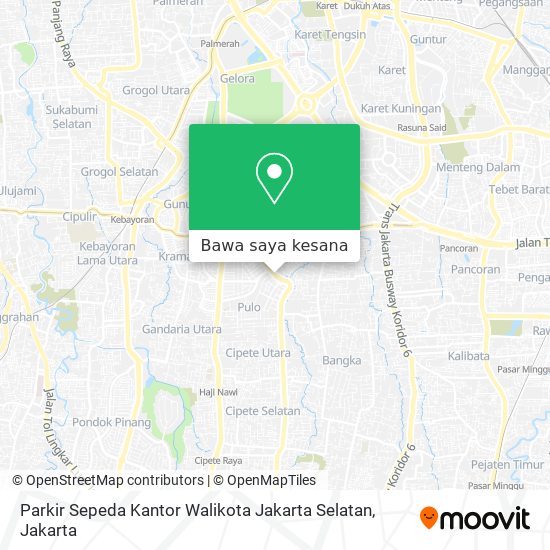 Peta Parkir Sepeda Kantor Walikota Jakarta Selatan