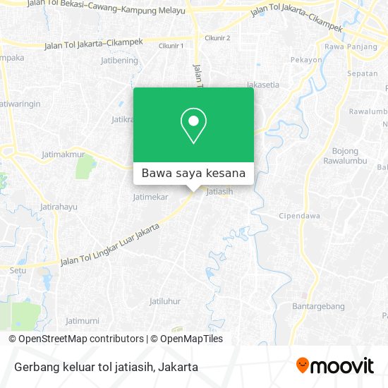 Peta Gerbang keluar tol jatiasih