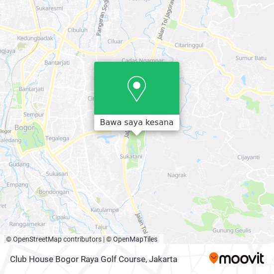 Peta Club House Bogor Raya Golf Course