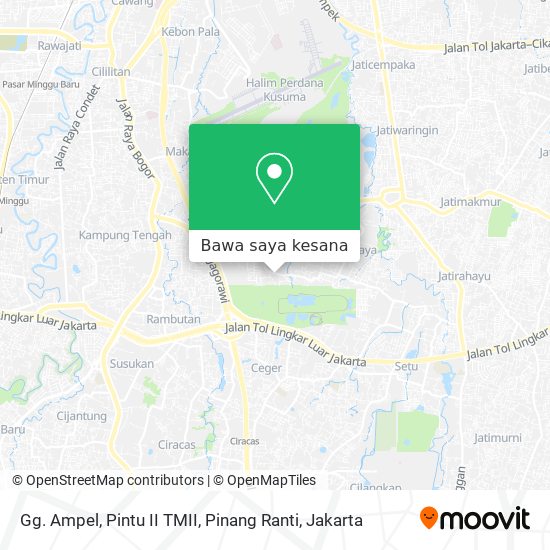 Peta Gg. Ampel, Pintu II TMII, Pinang Ranti