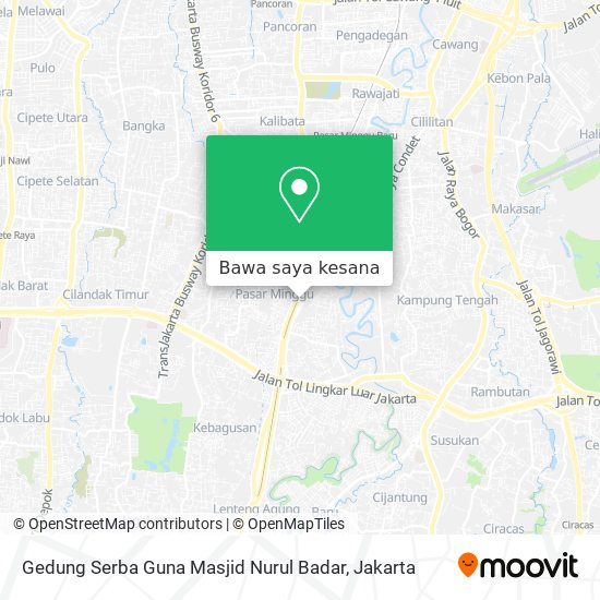 Peta Gedung Serba Guna Masjid Nurul Badar