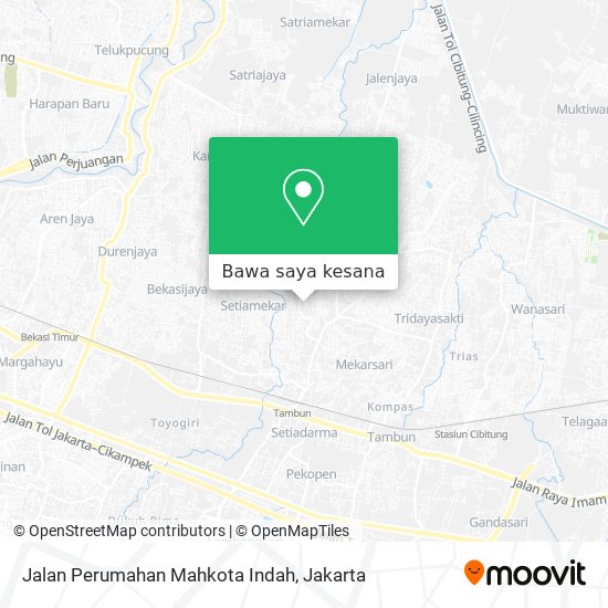 Peta Jalan Perumahan Mahkota Indah
