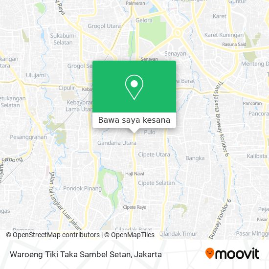 Peta Waroeng Tiki Taka Sambel Setan