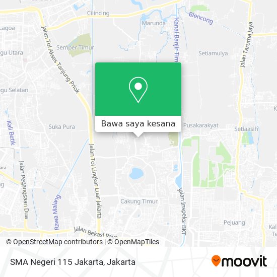 Peta SMA Negeri 115 Jakarta