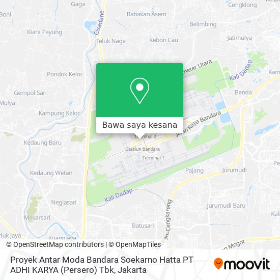 Peta Proyek Antar Moda Bandara Soekarno Hatta PT ADHI KARYA (Persero)  Tbk