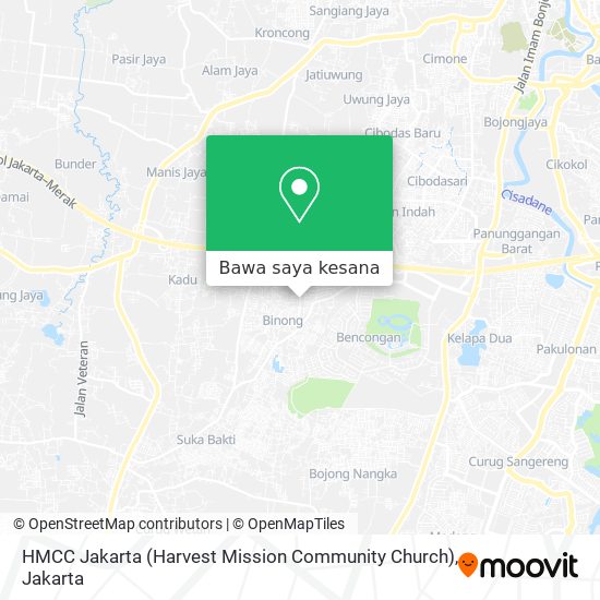 Peta HMCC Jakarta (Harvest Mission Community Church)