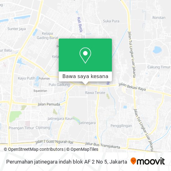 Peta Perumahan jatinegara indah blok AF 2 No 5