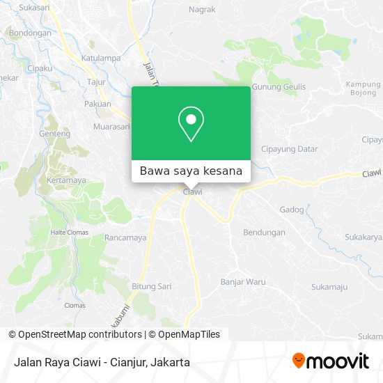 Peta Jalan Raya Ciawi - Cianjur