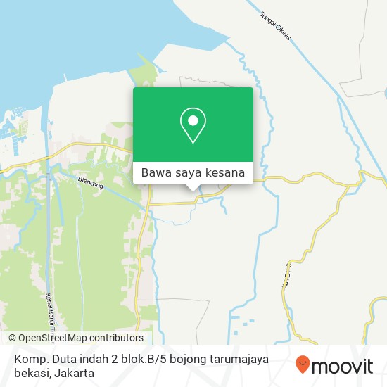 Peta Komp. Duta indah 2 blok.B / 5 bojong tarumajaya bekasi