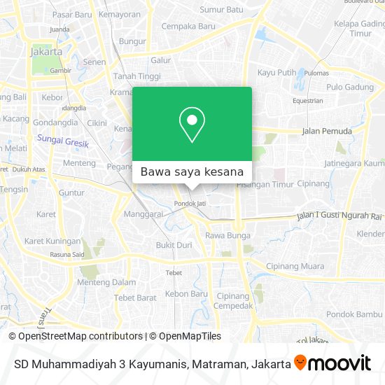 Peta SD Muhammadiyah 3 Kayumanis, Matraman