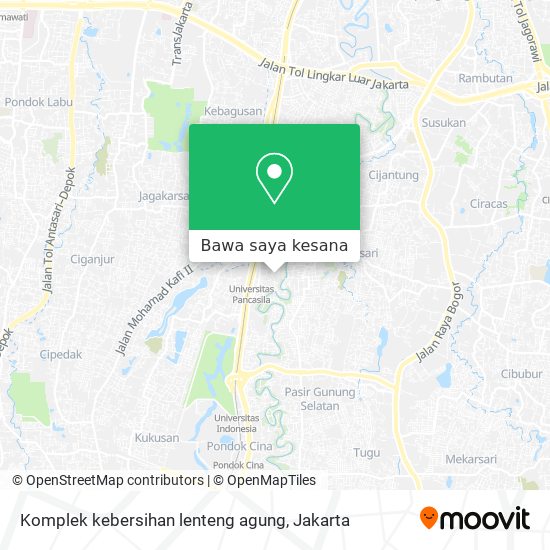 Peta Komplek kebersihan lenteng agung