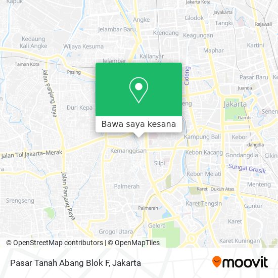 Peta Pasar Tanah Abang Blok F