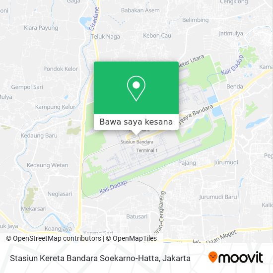Peta Stasiun Kereta Bandara Soekarno-Hatta