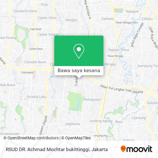Peta RSUD DR. Achmad Mochtar bukittinggi