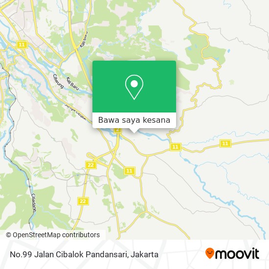 Peta No.99 Jalan Cibalok Pandansari