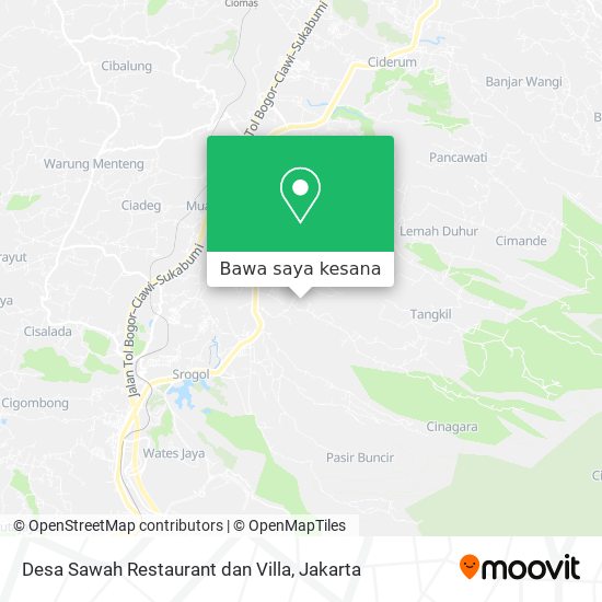 Peta Desa Sawah Restaurant dan Villa