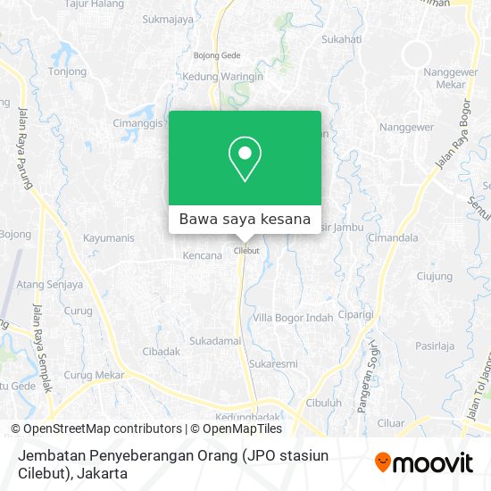 Peta Jembatan Penyeberangan Orang (JPO stasiun Cilebut)