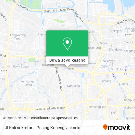 Peta Jl.Kali sekretaris Pesing Koneng
