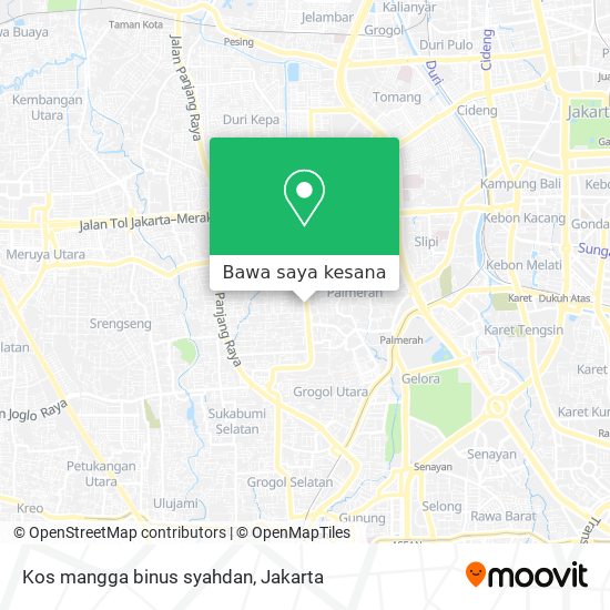 Peta Kos mangga binus syahdan