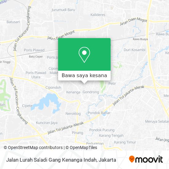 Peta Jalan Lurah Sa'adi Gang Kenanga Indah