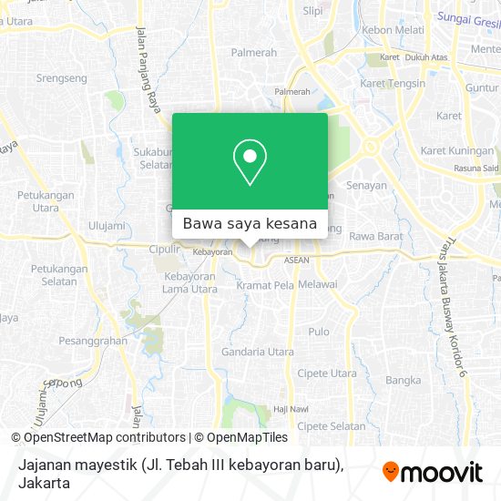 Peta Jajanan mayestik (Jl. Tebah III kebayoran baru)