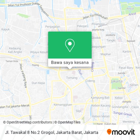 Peta Jl. Tawakal 8 No.2 Grogol, Jakarta Barat