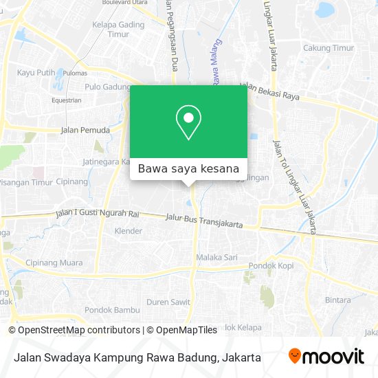 Peta Jalan Swadaya Kampung Rawa Badung