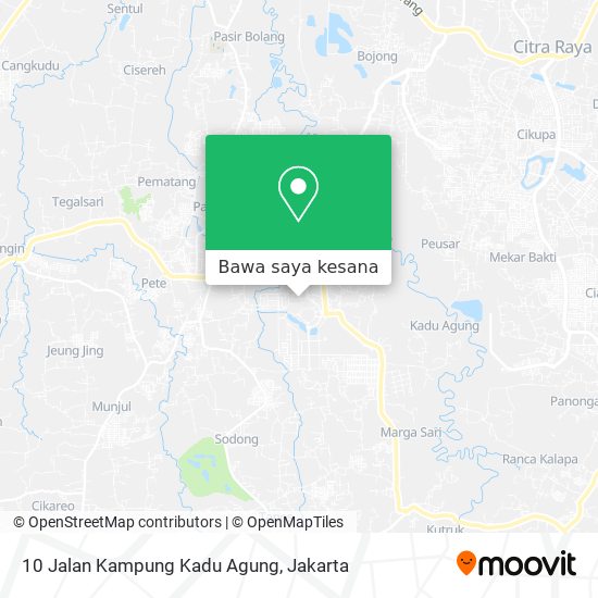 Peta 10 Jalan Kampung Kadu Agung