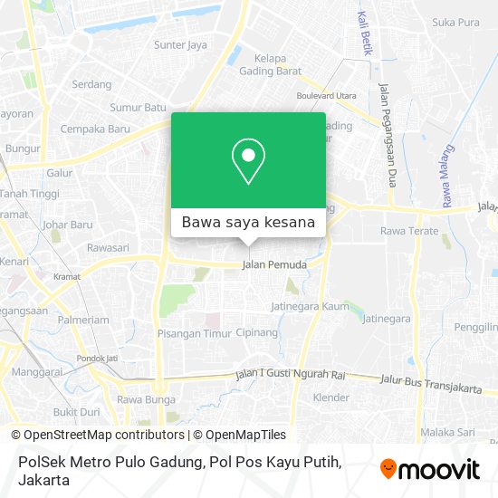 Peta PolSek Metro Pulo Gadung, Pol Pos Kayu Putih