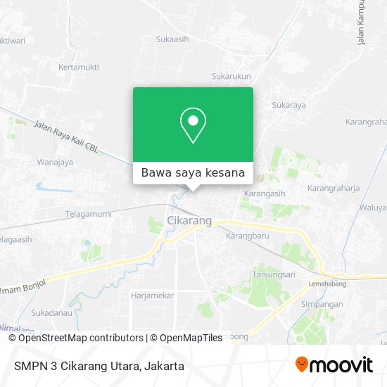 Peta SMPN 3 Cikarang Utara
