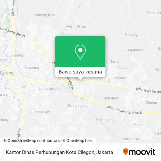 Peta Kantor Dinas Perhubungan Kota Cilegon