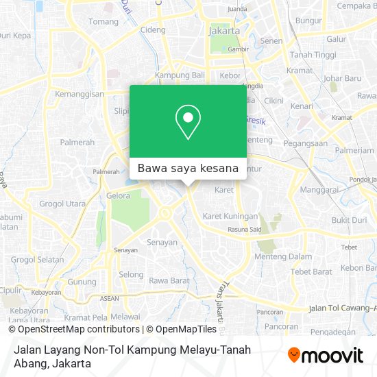 Peta Jalan Layang Non-Tol Kampung Melayu-Tanah Abang