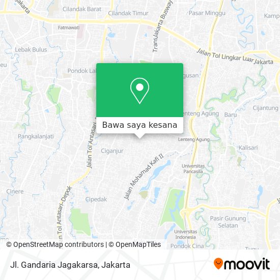 Peta Jl. Gandaria Jagakarsa
