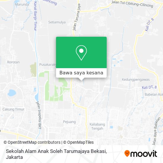 Peta Sekolah Alam Anak Soleh Tarumajaya Bekasi