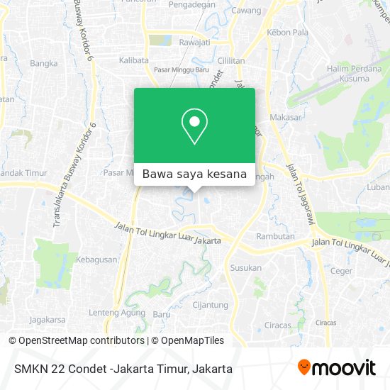Peta SMKN 22 Condet -Jakarta Timur