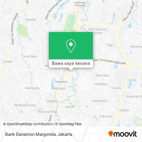 Peta Bank Danamon Margonda