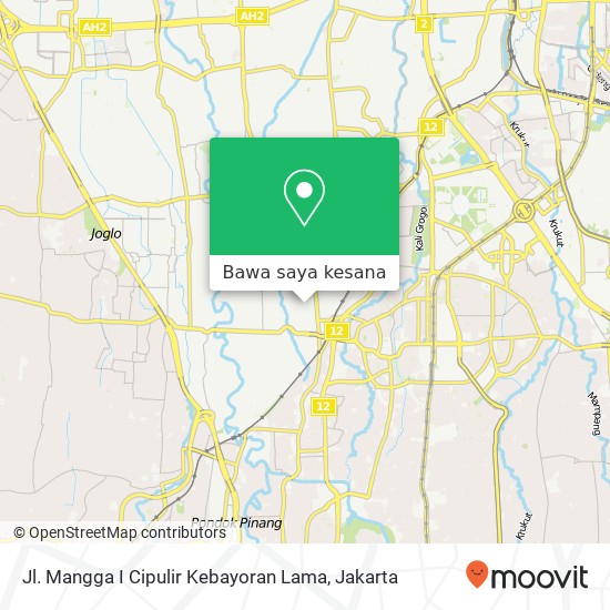 Peta Jl. Mangga I Cipulir Kebayoran Lama