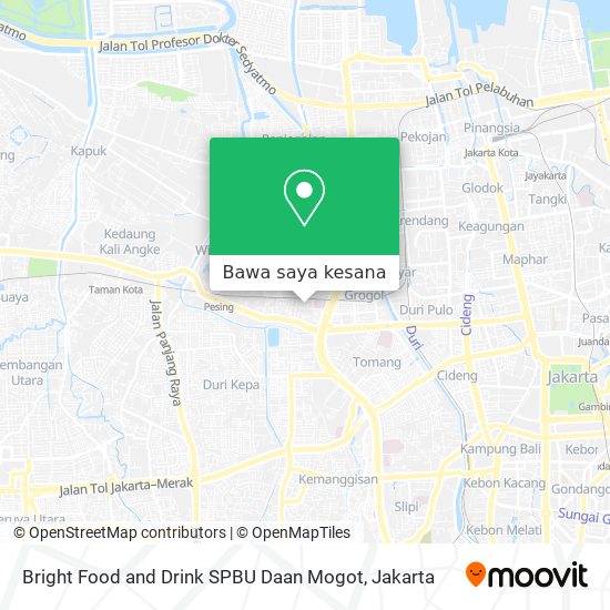 Peta Bright Food and Drink SPBU Daan Mogot