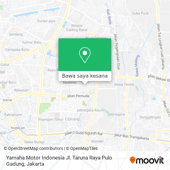 Peta Yamaha Motor Indonesia Jl. Taruna Raya Pulo Gadung