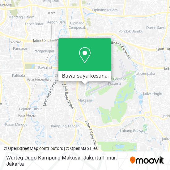 Peta Warteg Dago Kampung Makasar Jakarta Timur