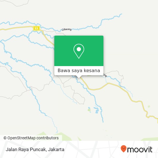 Peta Jalan Raya Puncak