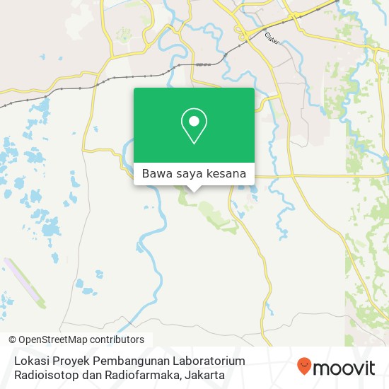 Peta Lokasi Proyek Pembangunan Laboratorium Radioisotop dan Radiofarmaka