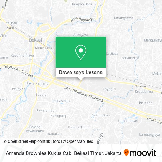 Peta Amanda Brownies Kukus Cab. Bekasi Timur
