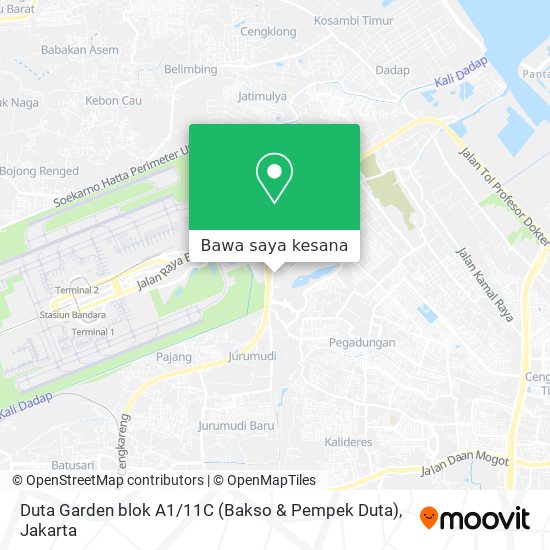 Peta Duta Garden blok A1 / 11C (Bakso & Pempek Duta)