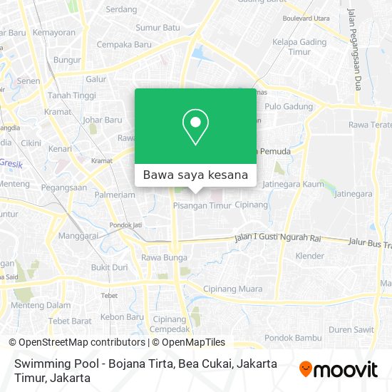 Peta Swimming Pool - Bojana Tirta, Bea Cukai, Jakarta Timur