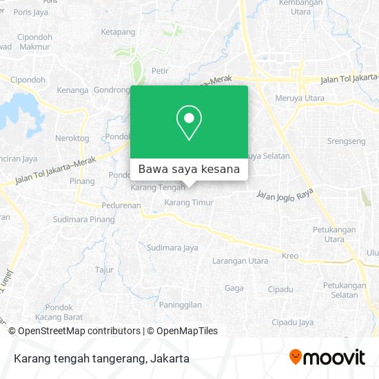 Peta Karang tengah tangerang