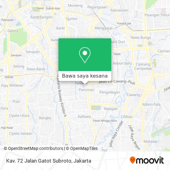 Peta Kav. 72 Jalan Gatot Subroto