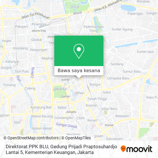 Peta Direktorat PPK BLU, Gedung Prijadi Praptosuhardjo Lantai 5, Kementerian Keuangan