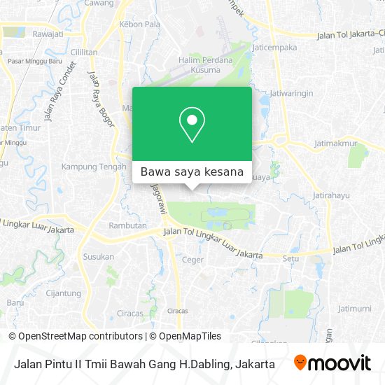 Peta Jalan Pintu II Tmii Bawah Gang H.Dabling